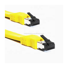 Sheided Cat8 PVC Flat Patch Cable  OFC High Speed Wifi Router Monitor
